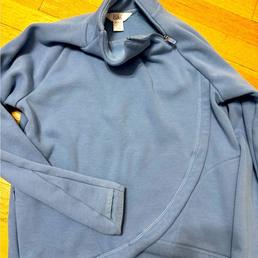 Athleta Girl Blue Wrap sweatshirt